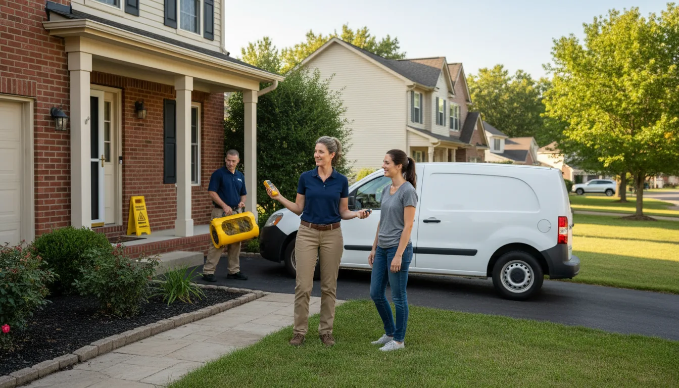 Residential water damage restoration in Chatham, LA